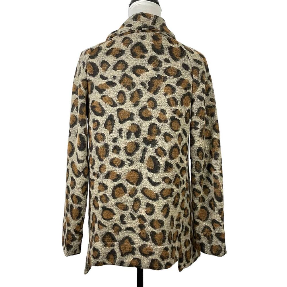 Luii | Leopard Print Wool Blend Cardigan Jacket - Picture 2 of 11